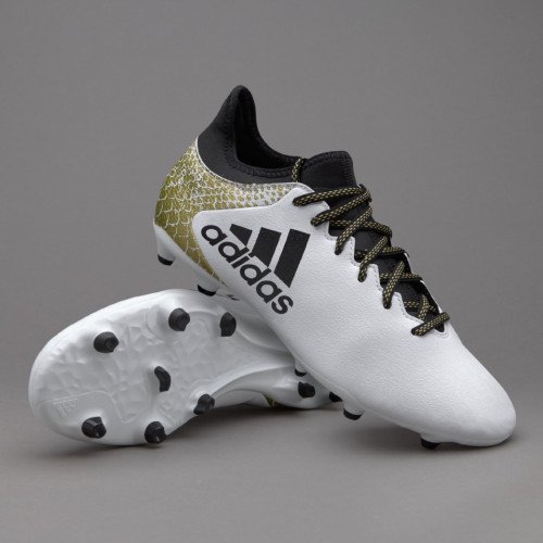 Бутси Adidas X 16.3 FG/AG - Mens Soccer Cleats - Firm Ground - White/Core Black/Gold Metallic Aq4321 Бутси Adidas X 16.3 FG/AG - Mens Soccer Cleats - Firm Ground - White/Core Black/Gold Metallic Aq4321